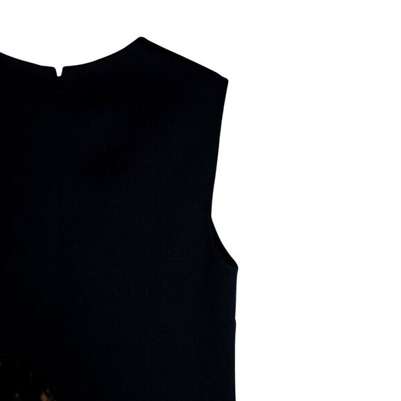 3.1 Phillip Lim Mixed Media Patchwork Dress 2 Black Brown Animal Print Cocktail - Picture 7 of 14